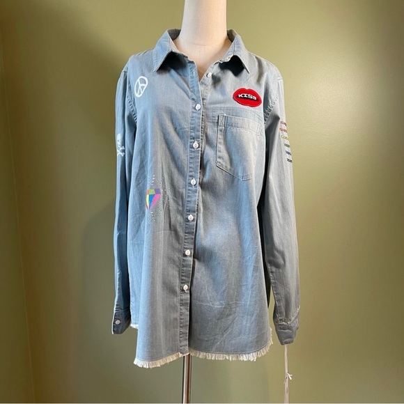 Lauren Moshi Jean button up - Picture 1 of 6